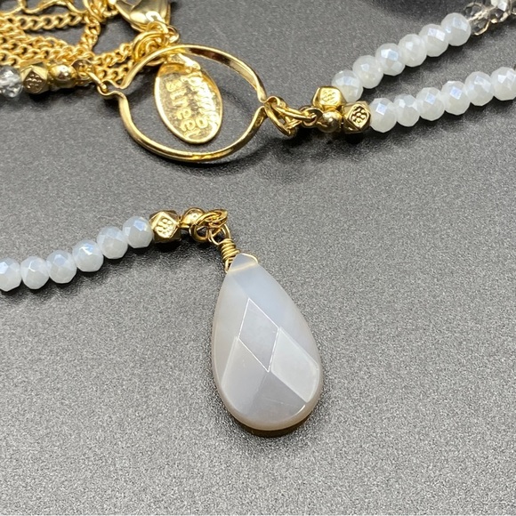 SPRING STREET Long Necklace Faceted Beads Long Pendant - Picture 4 of 9